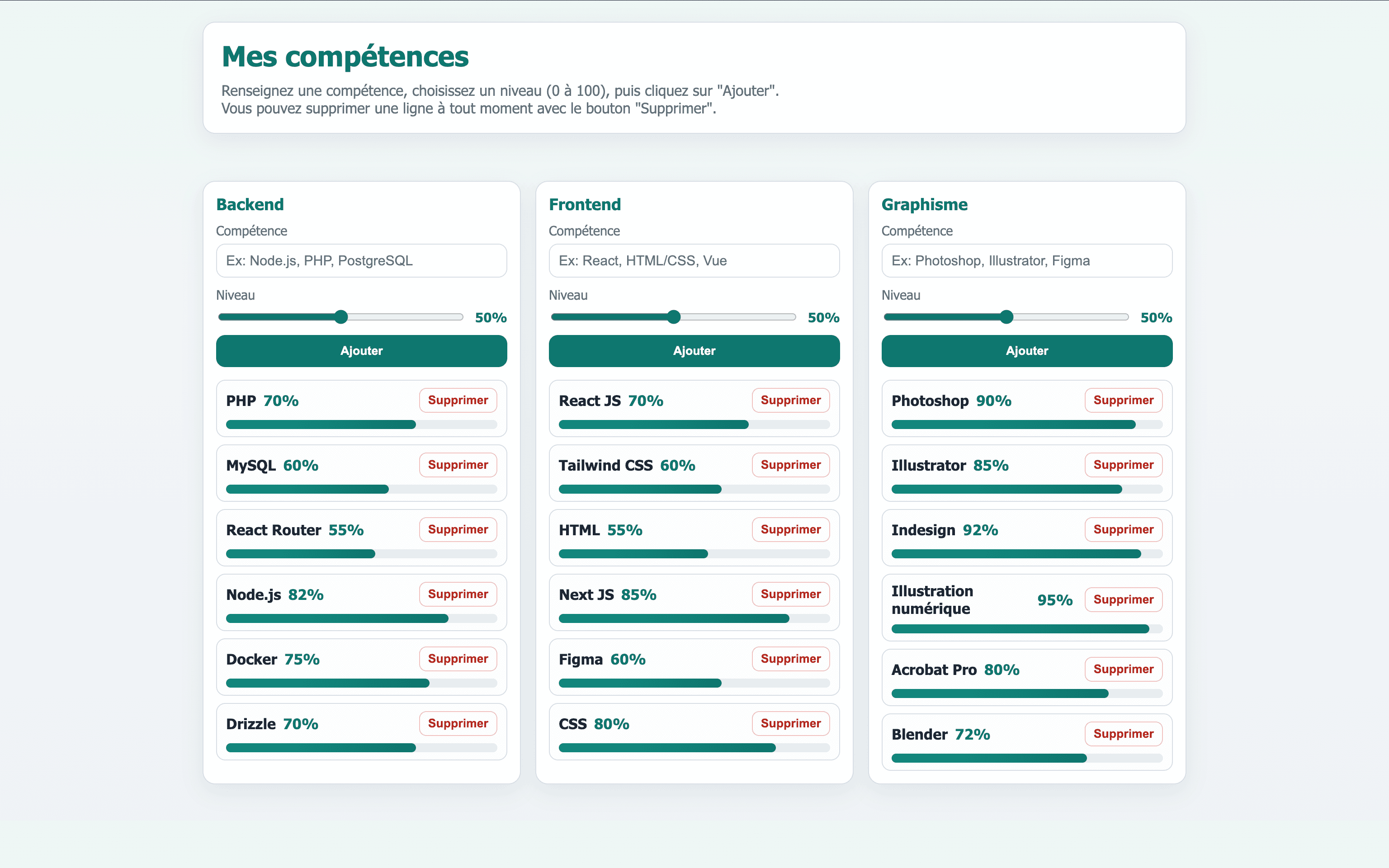 Mes Compétences